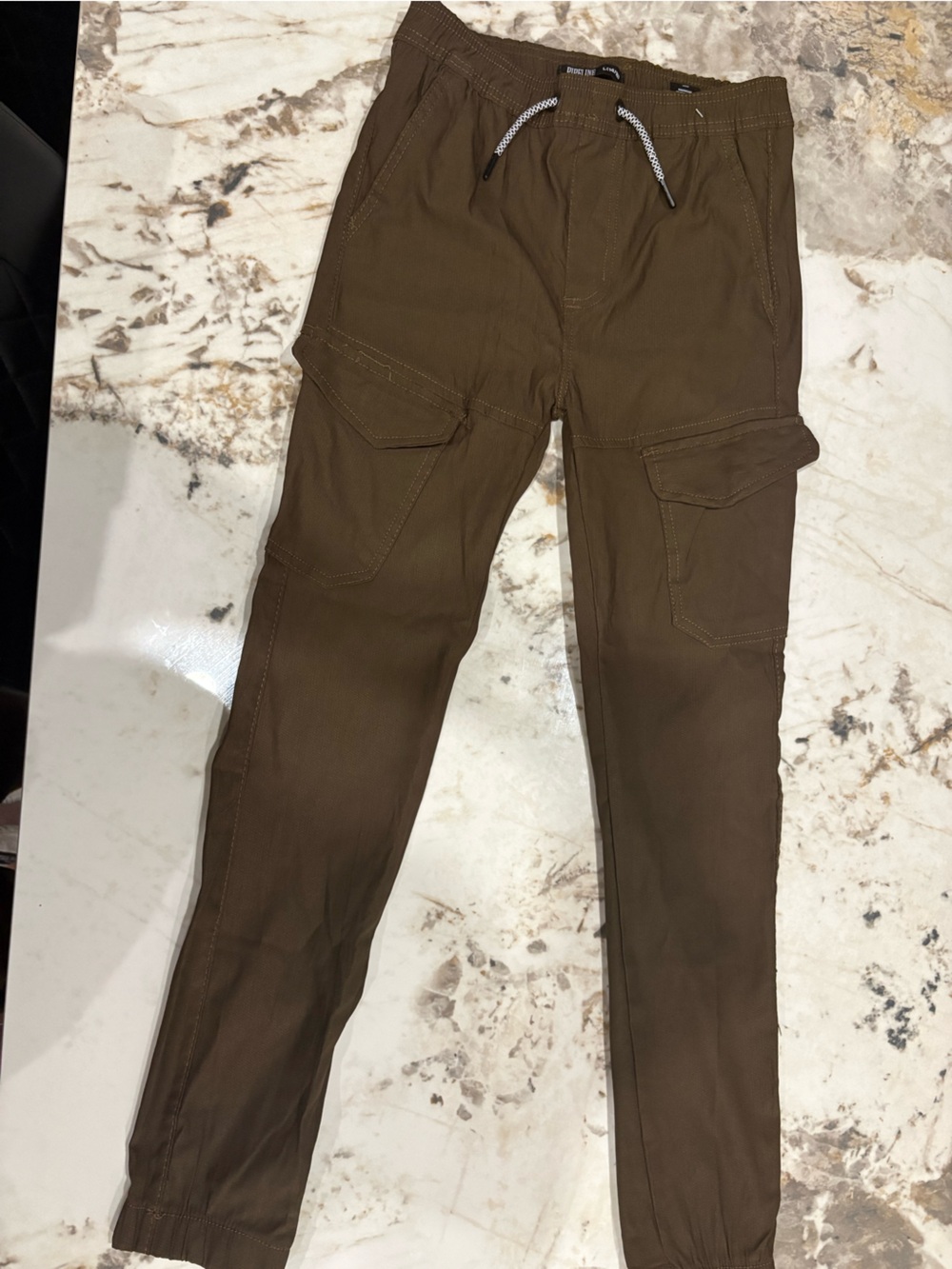 Kids Cargo Jogger Sweatpants in Brown